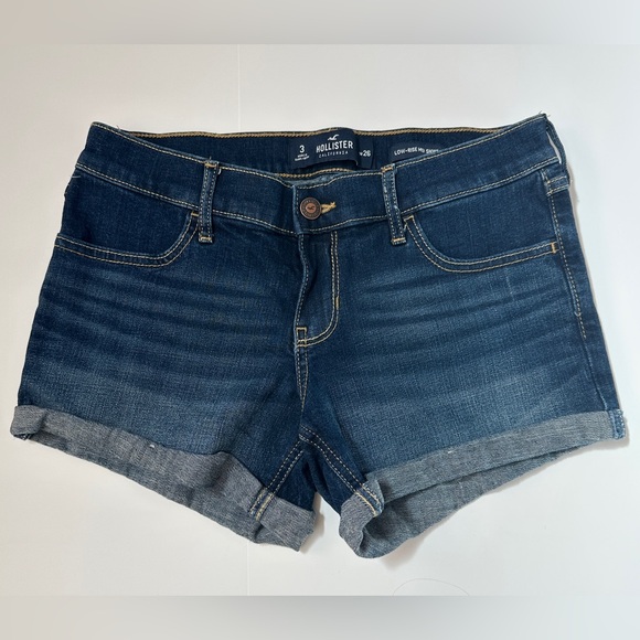 Hollister Pants - Hollister Women's Dark Blue Jean Shorts